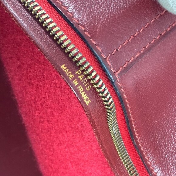 HERMES Red Leather Boston Bag - Picture 15 of 15